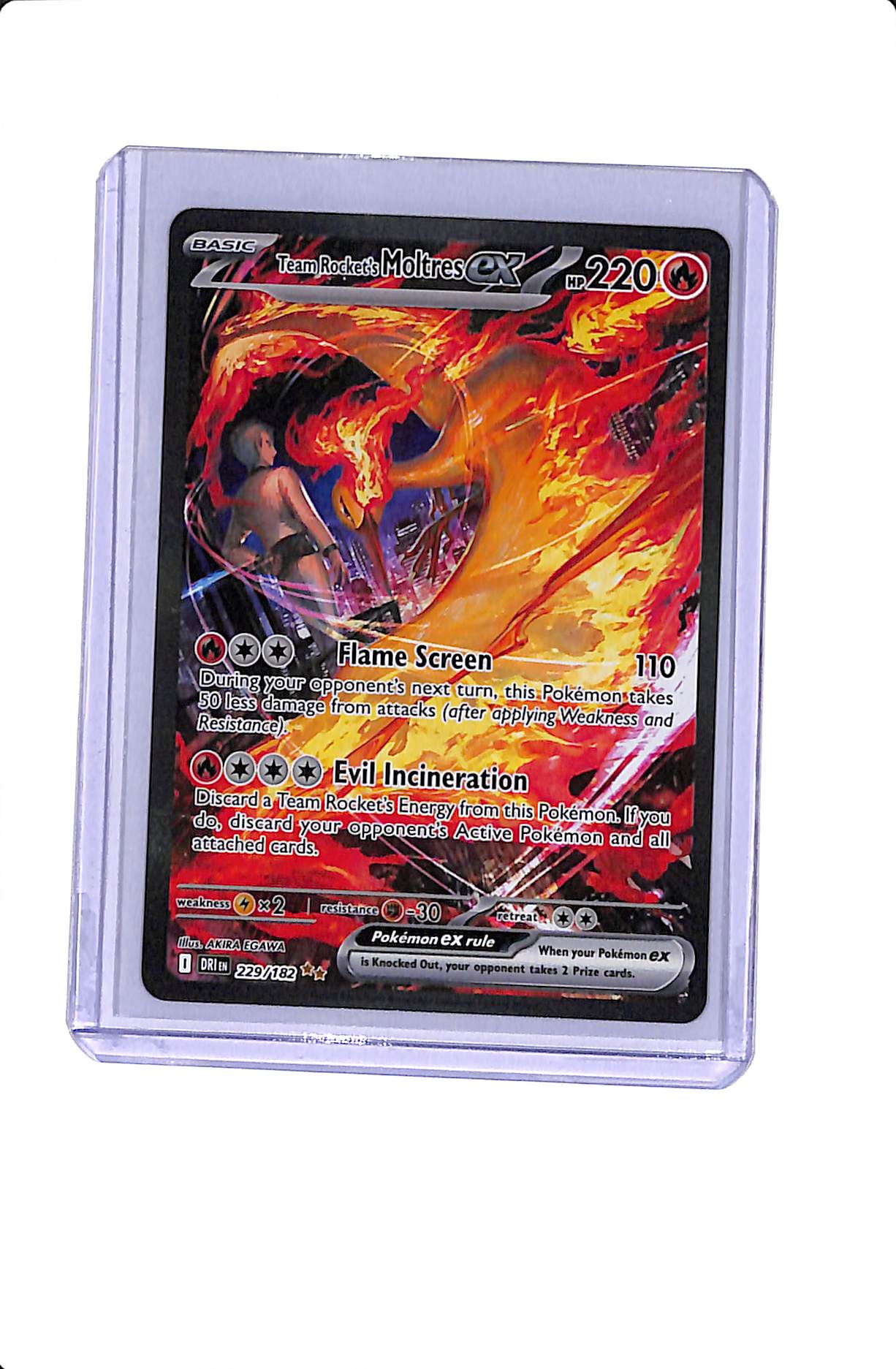 Team Rocket's Moltres ex Destined Rivals Special Illustration Rare 229/182