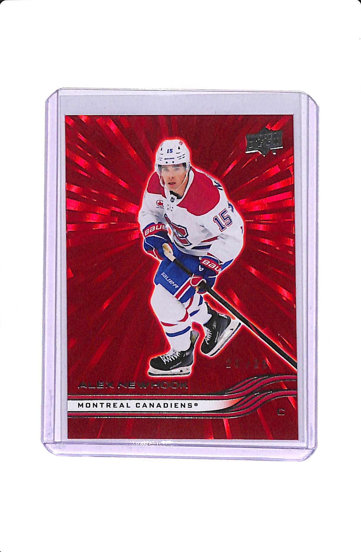 2025-26 UPPER DECK EXTENDED SERIES ALEX NEWHOOK OUBURST RED /25 #567