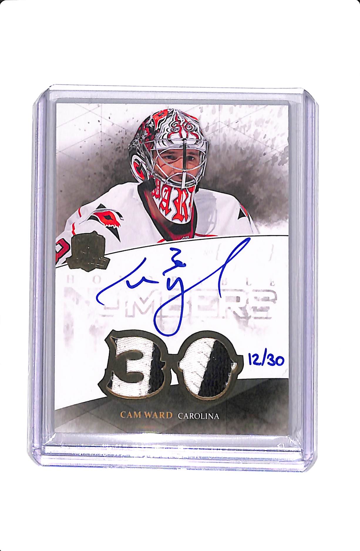 2010-11 UPPER DECK THE CUP CAM WARD HONORABLE NUMBERS PATCH AUTO /30 #HN-CW