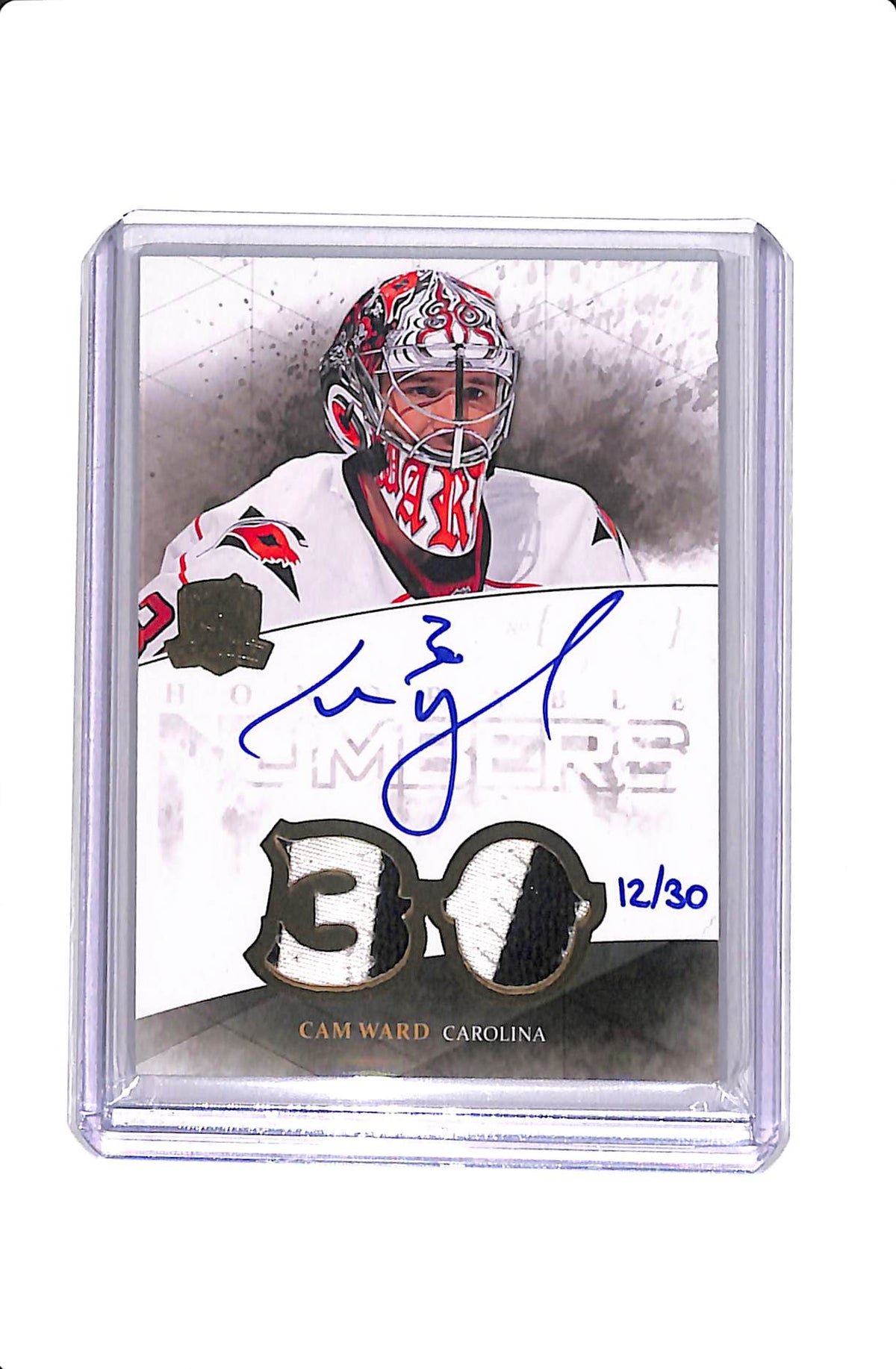 2010-11 UPPER DECK THE CUP CAM WARD HONORABLE NUMBERS PATCH AUTO /30 #HN-CW