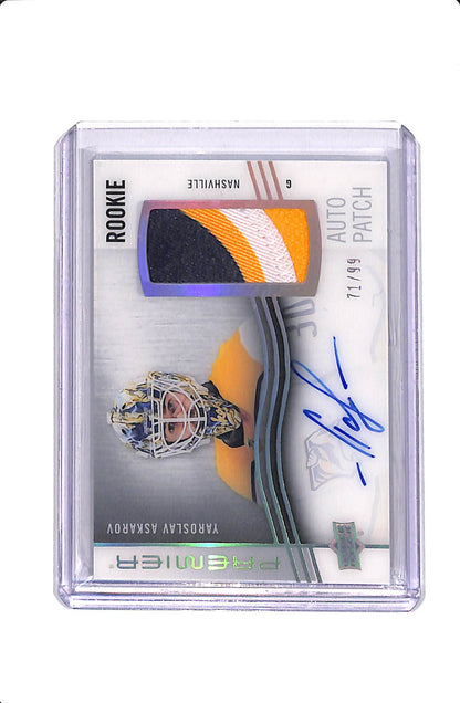 2023-24 UPPER DECK PREMIER #AHR-YA YAROSLAV ASKAROV ROOKIE AUTO PATCH /99