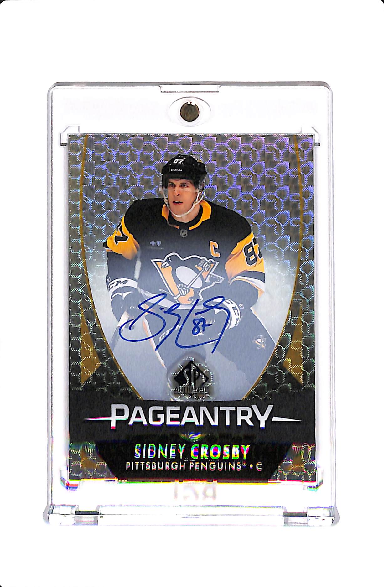 2023-24 UD SP AUTHENTIC SIDNEY CROSBY PAGEANTRY AUTO #P-1