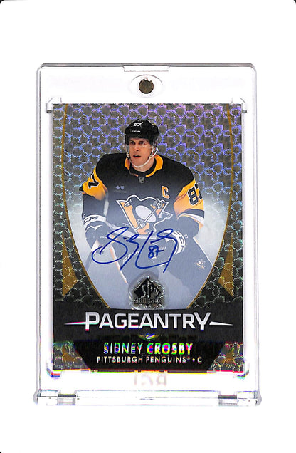 2023-24 UD SP AUTHENTIC SIDNEY CROSBY PAGEANTRY AUTO #P-1