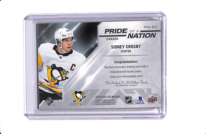 2019-20 UD BLACK SIDNEY CROSBY #PN-SC PRIDE OF A NATION /99