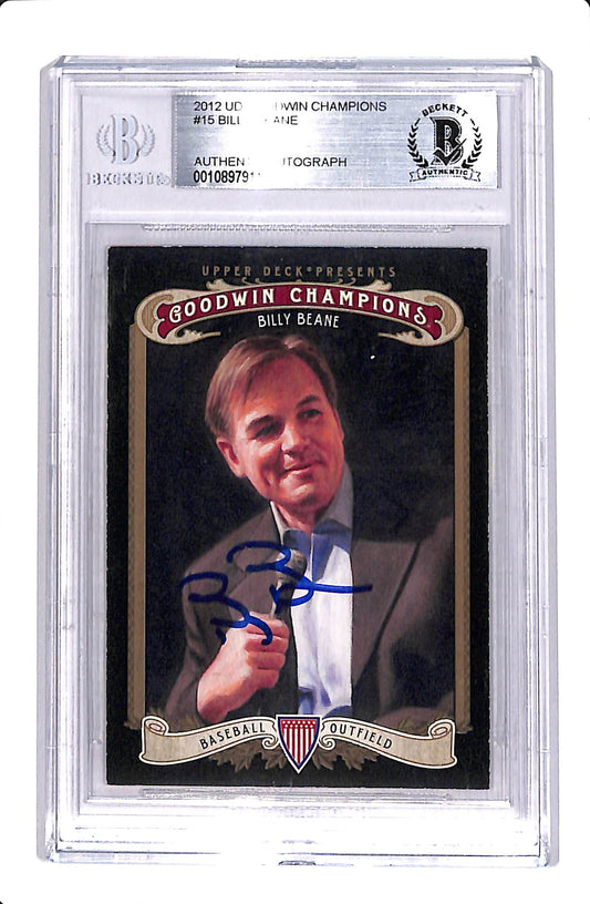 2012 UPPER DECK GOODWIN CHAMPIONS BILLY BEANE AUTO BGS AUTHENTIC #15