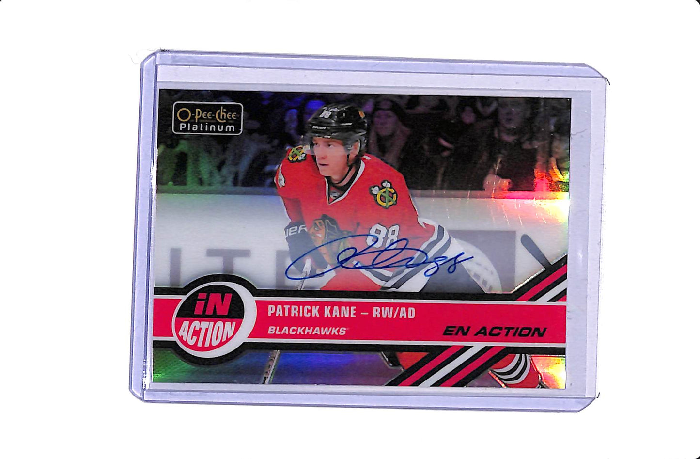 2017-18 UPPER DECK O-PEE-CHEE PLATINUM PATRICK KANE EN ACTION AUTO #IA-17