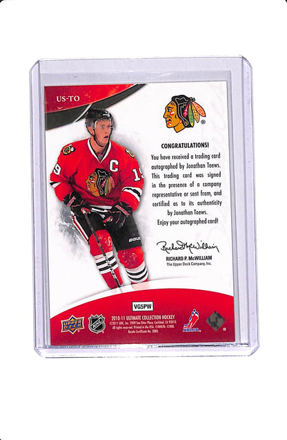 2010-11 UPPER DECK ULTIMATE JONATHAN TOEWS ULTIMATE SIGNATURES #US-TO