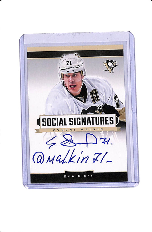 2012 PANINI EVGENI MALKIN SOCIAL SIGNATURES AUTO #SS-EM