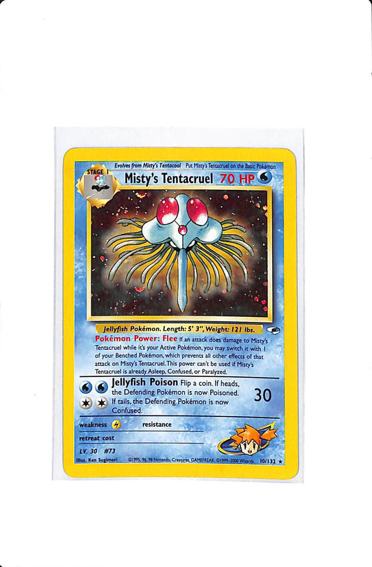 Misty's Tentacruel Gym Heroes Unlimited Holo Rare 10 (2 Swirls)