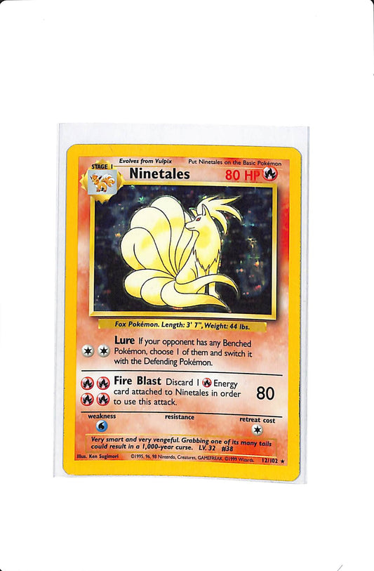 Ninetales Base Set (Unlimited) Holo Rare 12