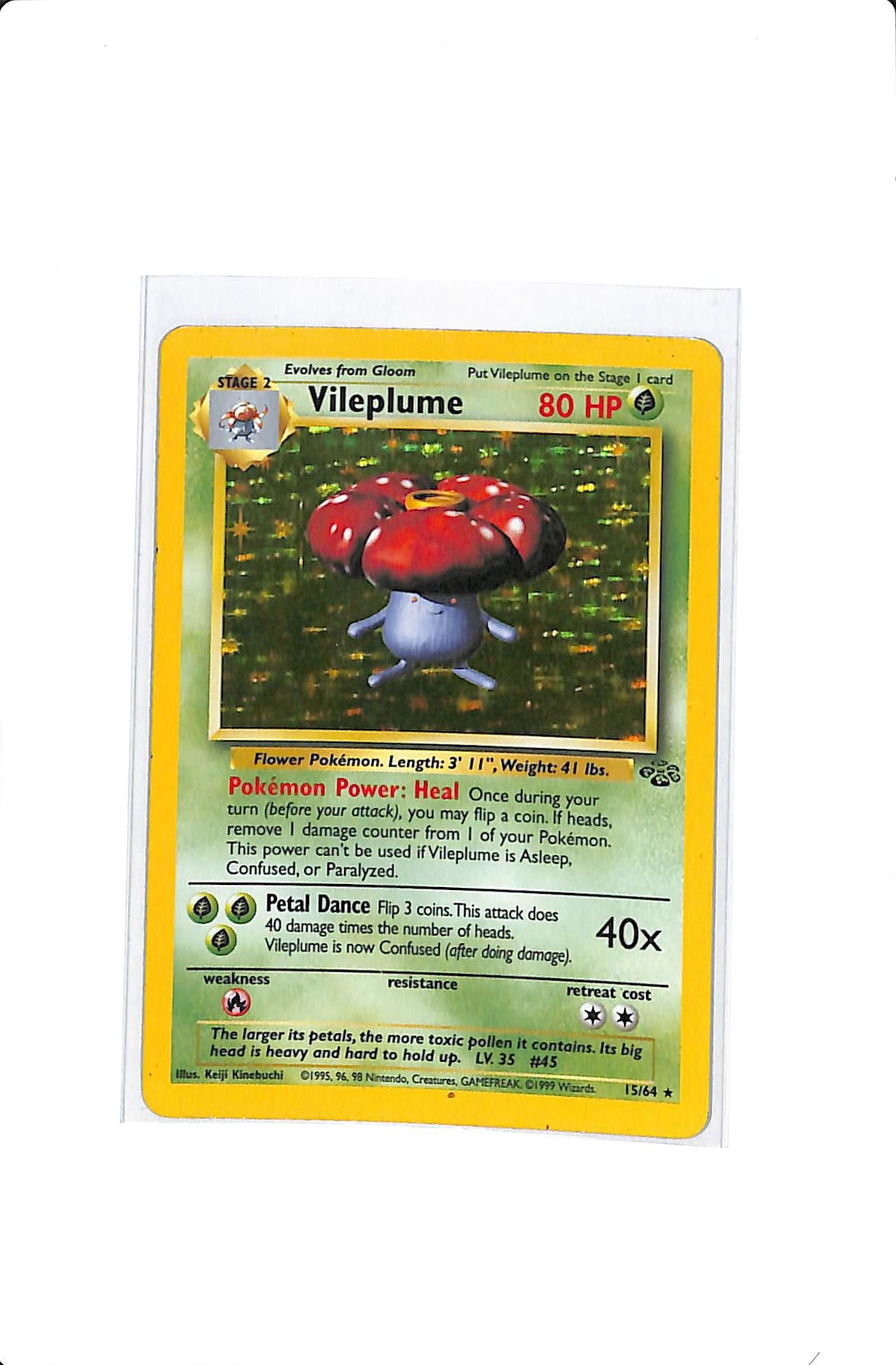 Vileplume Jungle Unlimited Holo Rare 15