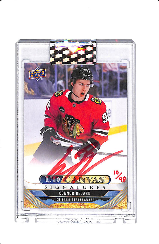 2024-25 UPPER DECK CLEAR CUT CONNOR BEDARD UD CANVAS SIGNATURES /98 #CS-CB
