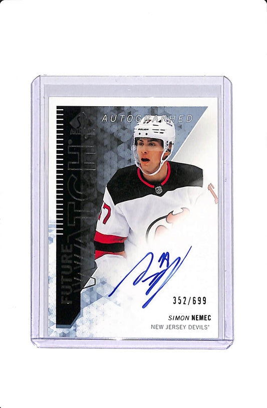 2023-24 UPPER DECK SP AUTHENTIC SIMON NEMEC RETRO FUTURE WATCH AUTO /699 #RFWA-SN