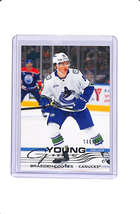 2025-26 UPPER DECK SERIES 2 BRAEDON COOTES YOUNG GUNS DELUXE /250 #497