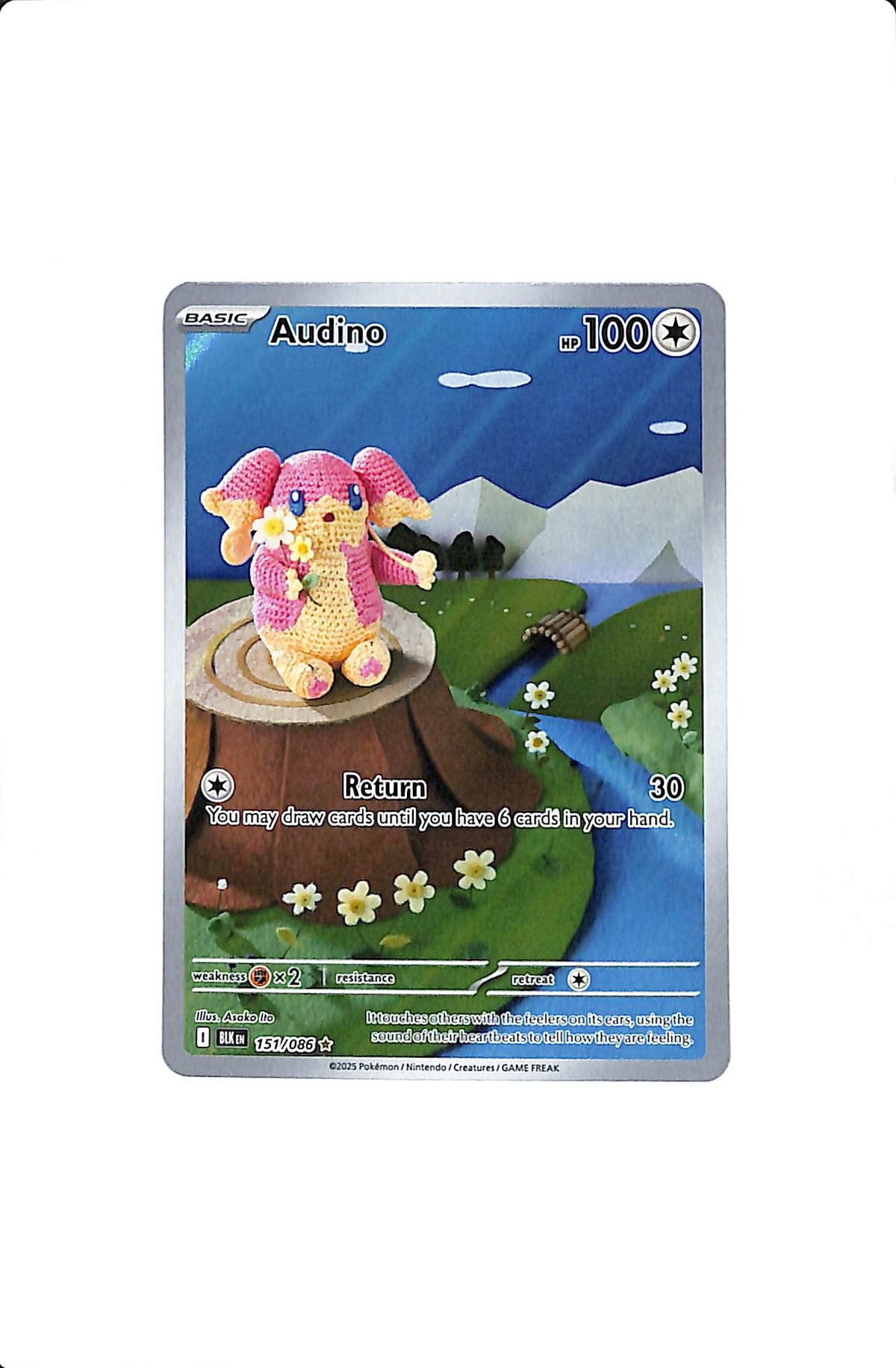 Audino Black Bolt Illustration Rare 151/086