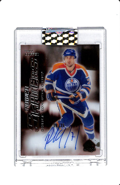 2024-25 UD CLEAR CUT HOCKEY POWER SKATERS AUTO PAUL COFFEY 09/35