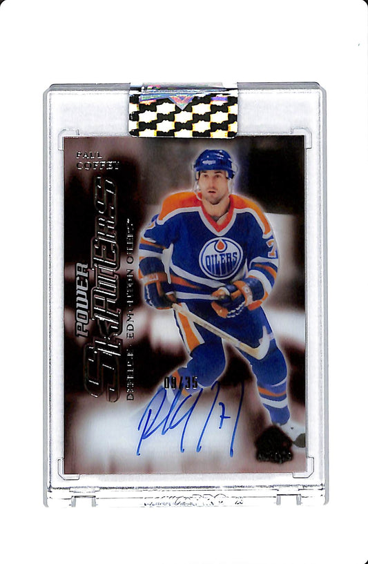 2024-25 UD CLEAR CUT HOCKEY POWER SKATERS AUTO PAUL COFFEY 09/35