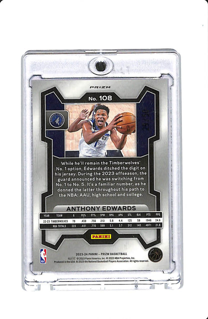 2023-24 PANINI PRIZM BASKETBALL FAST BREAK PINK ANTHONY EDWARDS 29/50