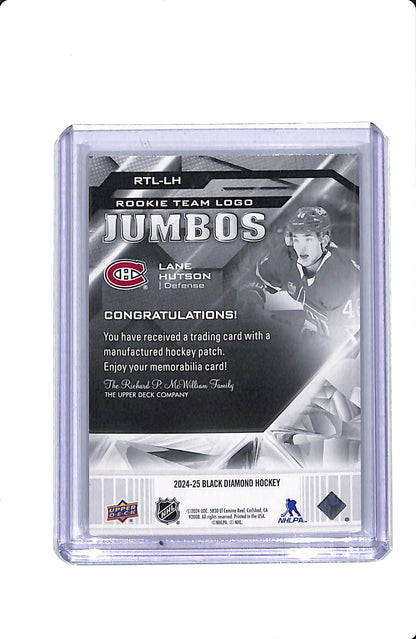 2024-25 UD BLACK DIAMOND ROOKIE TEAM LOGO JUMBOS LANE HUTSON #RTL-LH