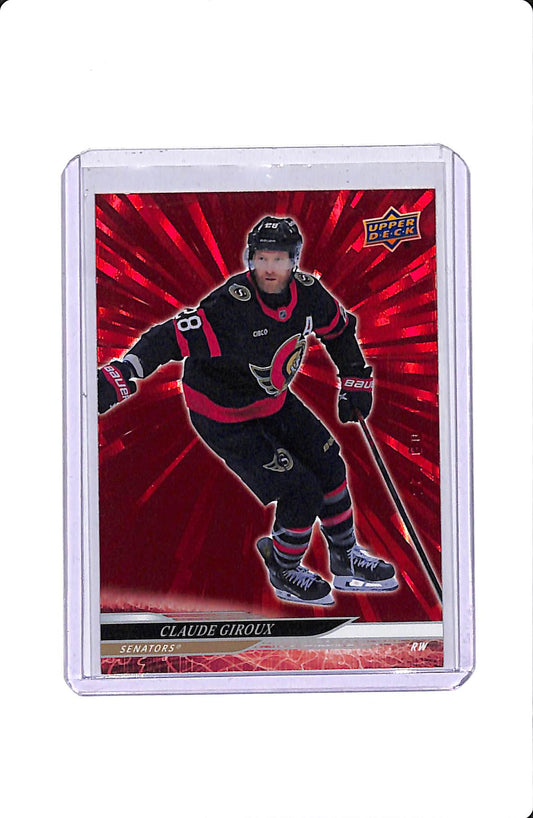 2024-25 UD EXTENDED SERIES RED OUTBURST CLAUDE GIROUX 09/25