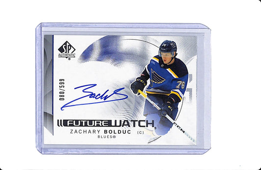 2024-25 UD SP AUTHENTIC HOCKEY FUTURE WATCH AUTO ZACHARY BOLDUC /599
