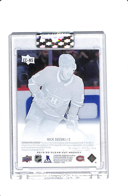 2019-20 UPPER DECK CLEAR CUT NICK SUZUKI CLEAR CUT ROOKIE AUTO #CC-NS