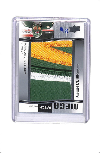 2023-24 UPPER DECK PREMIER MARC-ANDRE FLEURY #PMP-MF MEGA PATCH CHEST LOGO /18