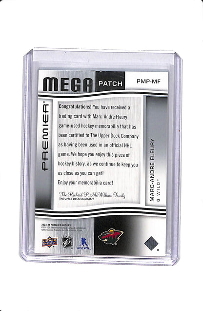 2023-24 UPPER DECK PREMIER MARC-ANDRE FLEURY #PMP-MF MEGA PATCH CHEST LOGO /18