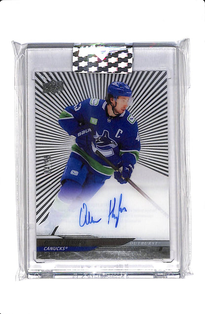 2024-25 UPPER DECK CLEAR CUT QUINN HUGHES #CC-QH OUTBURST AUTO /25
