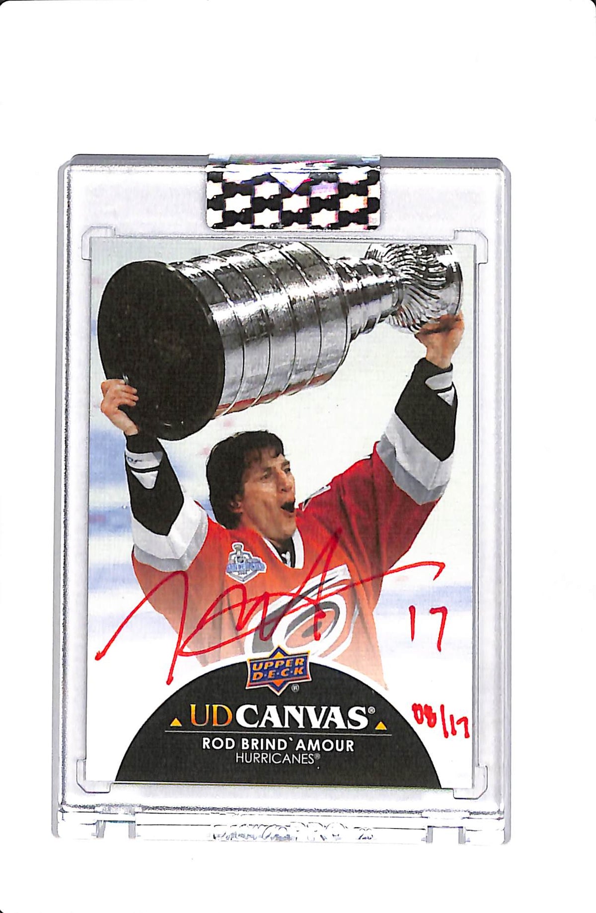 2021-22 UD CLEAR CUT ROB BRIND'AMOUR #CS-RB CANVAS AUTO /17