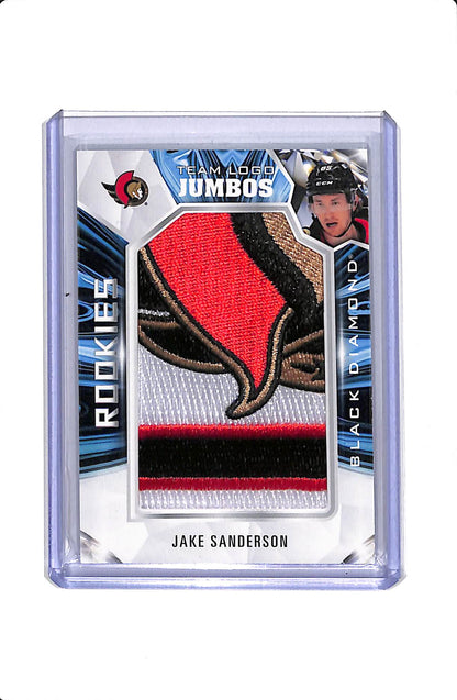 2022-23 UD BLACK DIAMOND JAKE SANDERSON #RTL-JS ROOKIE TEAM LOGO JUMBOS