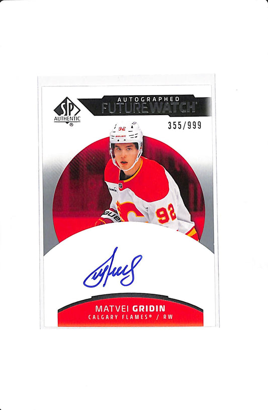 2025-26 UPPER DECK MATVEI GRIDIN #180 FUTURE WATCH AUTO /999