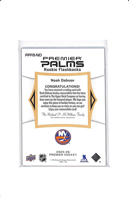 2025-26 PREMIER PALMS NOAH DOBSON #PPFB-ND ROOKIE FLASHBACKS /35