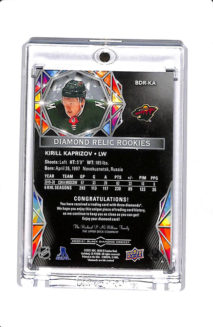 2020-21 UD BLACK DIAMOND KIRILL KAPRIZOV DIAMOND RELIC ROOKIES /99 #BDR-KA