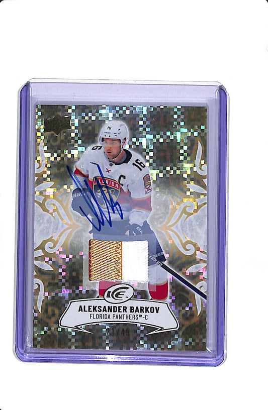 2024-25 UPPER DECK ALEKSANDER BARKOV #34 GOLD AUTO PATCH #49