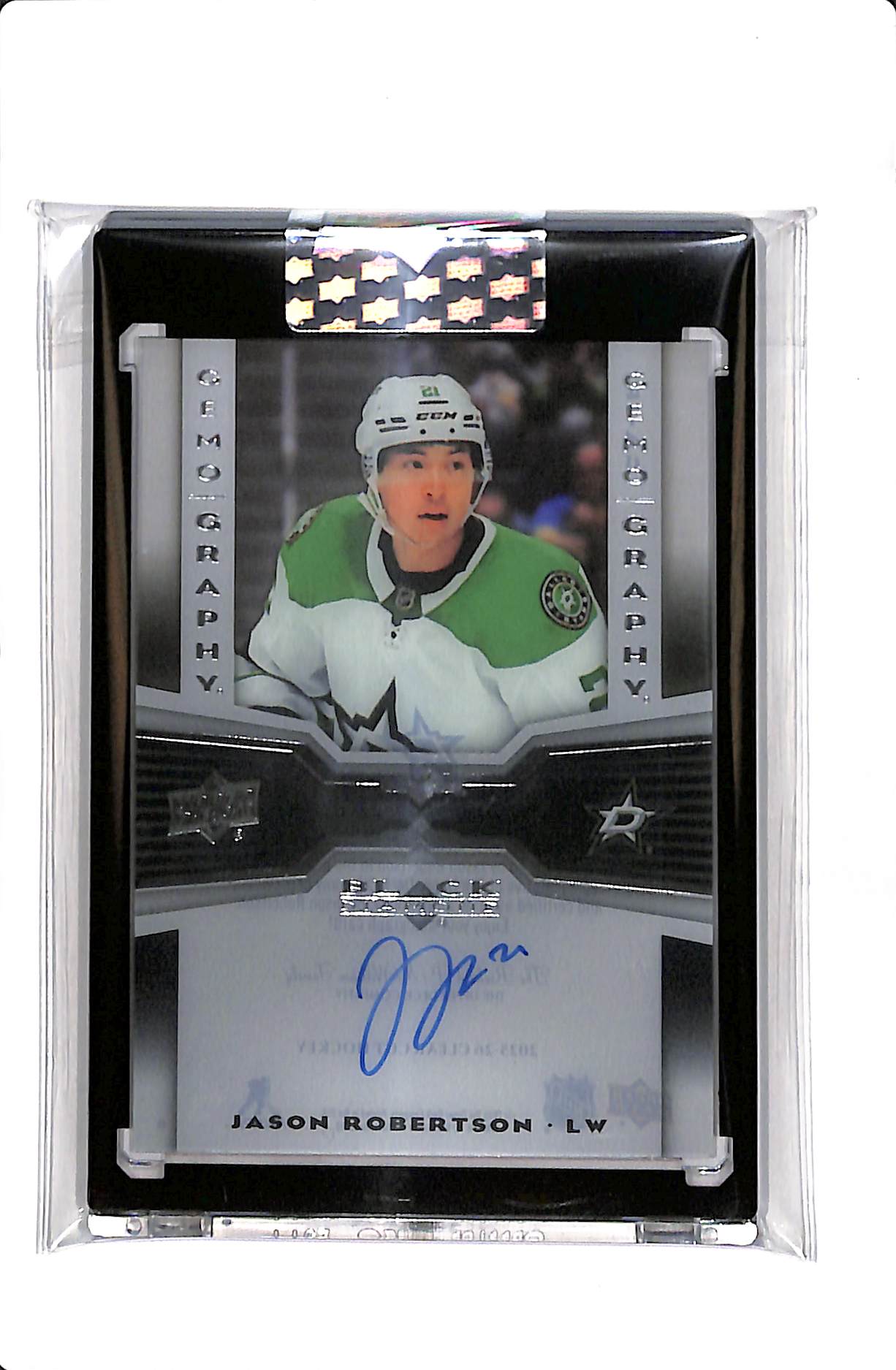 2024-25 UPPER DECK CLEAR CUT JASON ROBERTSON GEMOGRAPHY AUTO #GA-JR