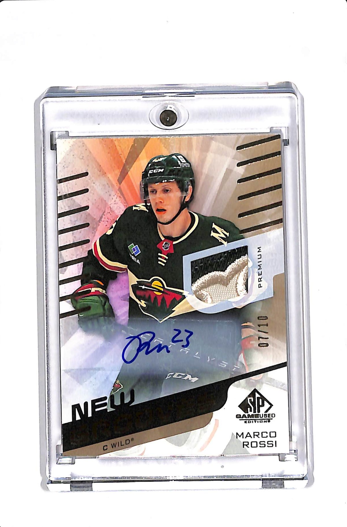2022-23 UPPER DECK SP GAME USED MARCO ROSSI #NG-6 NEW GROOVES PREMIUM AUTO /10