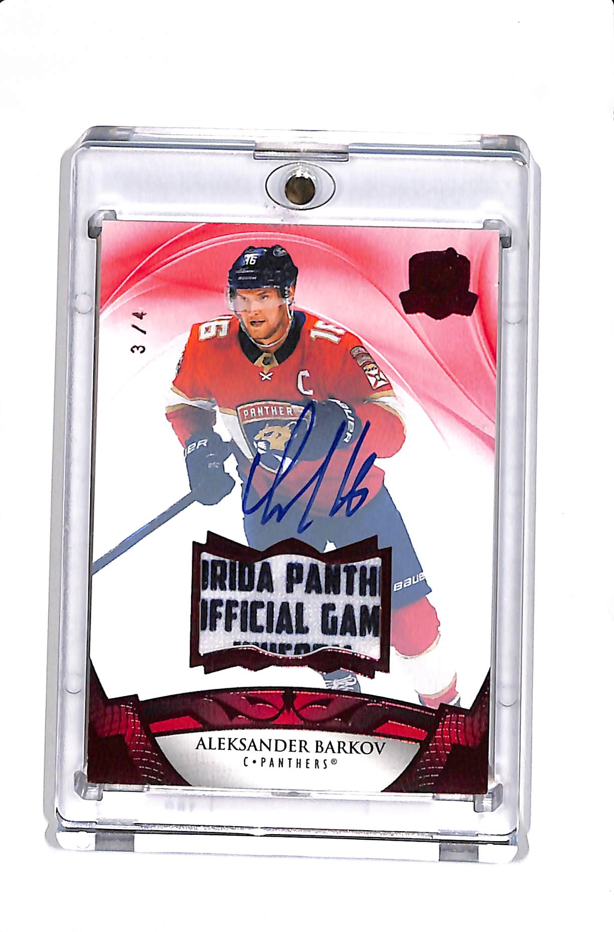 2020-21 UPPER DECK THE CUP ALEKSANDER BARKOV RED TAG AUTO /4 #63
