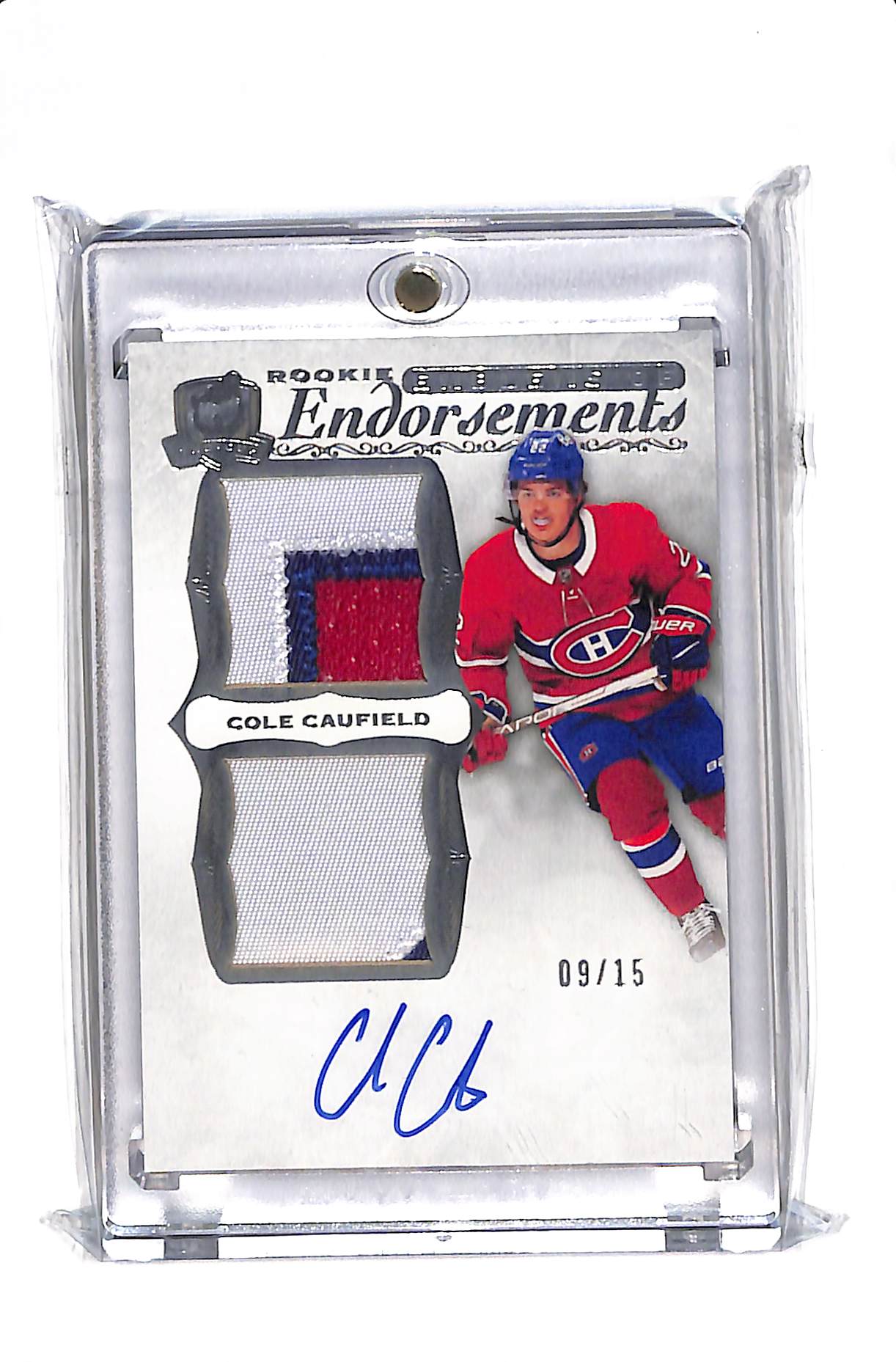 2021-22 UPPER DECK COLE CAUFIELD #EE-CC EMBLEMS OF ENDORSEMENTS /15