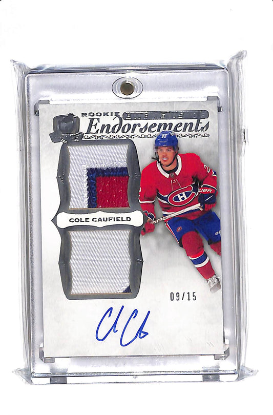 2021-22 UPPER DECK COLE CAUFIELD #EE-CC EMBLEMS OF ENDORSEMENTS /15