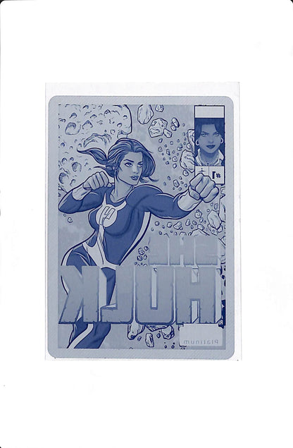 2023 MARVEL PLATINUM VARIANT CYAN PRINTING PLATE 1/1 SHE HULK #wi197