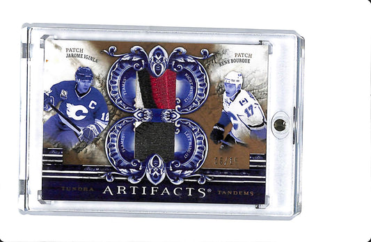 2010-11 UPPER DECK ARTIFACTS HOCKEY TUNDRA TANDEMS JAROME IGINLA/RENE BOURQUE PATCH 06/15
