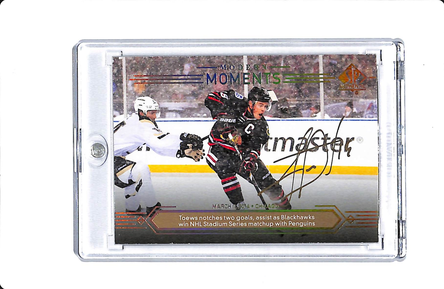 2014-15 SPA HOCKEY MODERN MOMENTS JONATHAN TOEWS AUTO