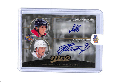 2011-12 UPPER DECK MVP HOCKEY ONE-ON-ONE SIGNATURES ALEX OVECHKIN/STEVEN STAMKOS DUAL AUTO