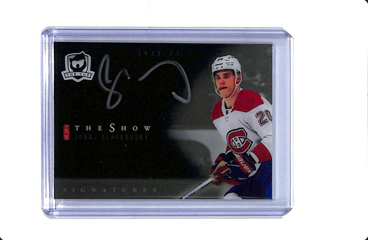 2022-23 UPPER DECK THE CUP HOCKEY THE SHOW SIGNATURES JURAJ SLAFKOVSKY AUTO