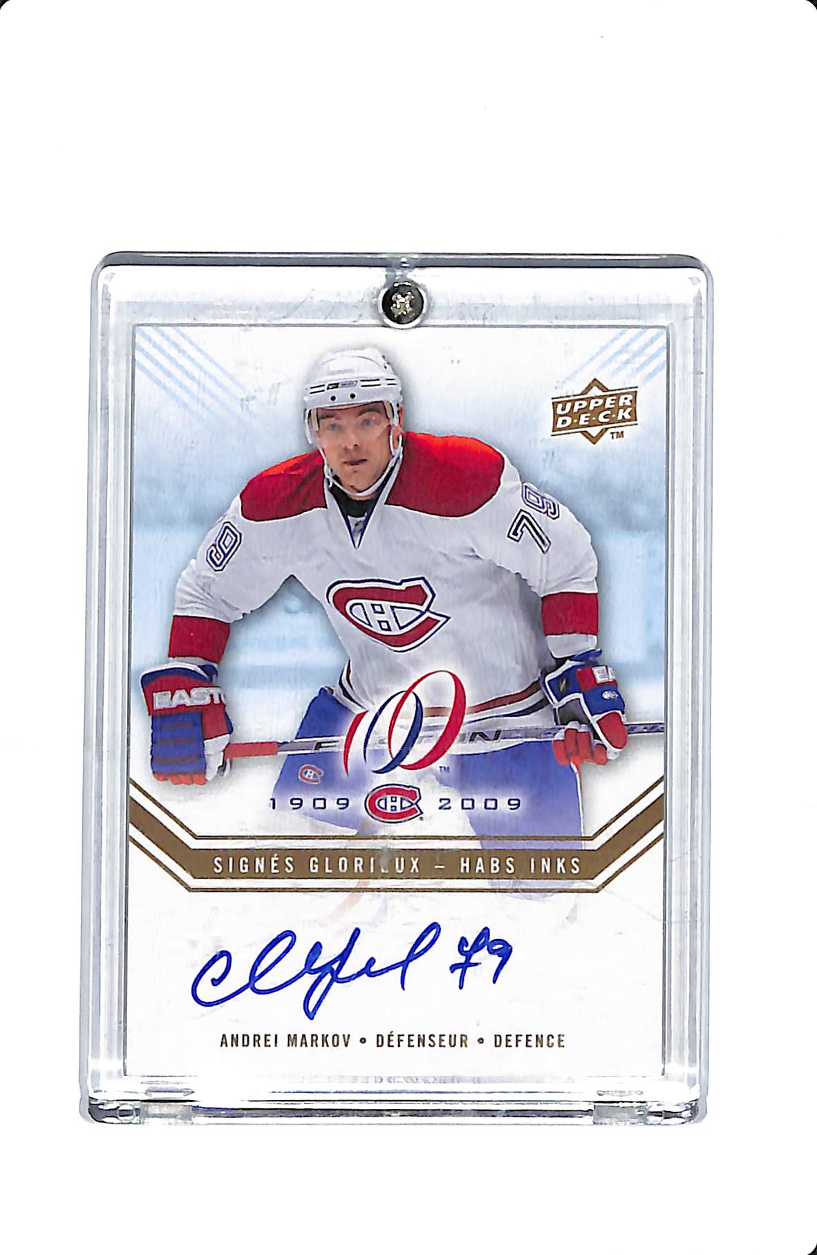 2008-09 UPPER DECK CANADIENS CENTENNIAL SET HABS INKS ANDREI MARKOV AUTO