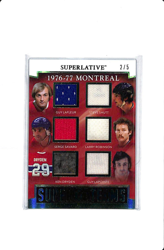 2017 LEAF IN THE GAME SUPERLATIVE SUPER TEAMS 1976-77 MONTREAL PATCHES 2/5