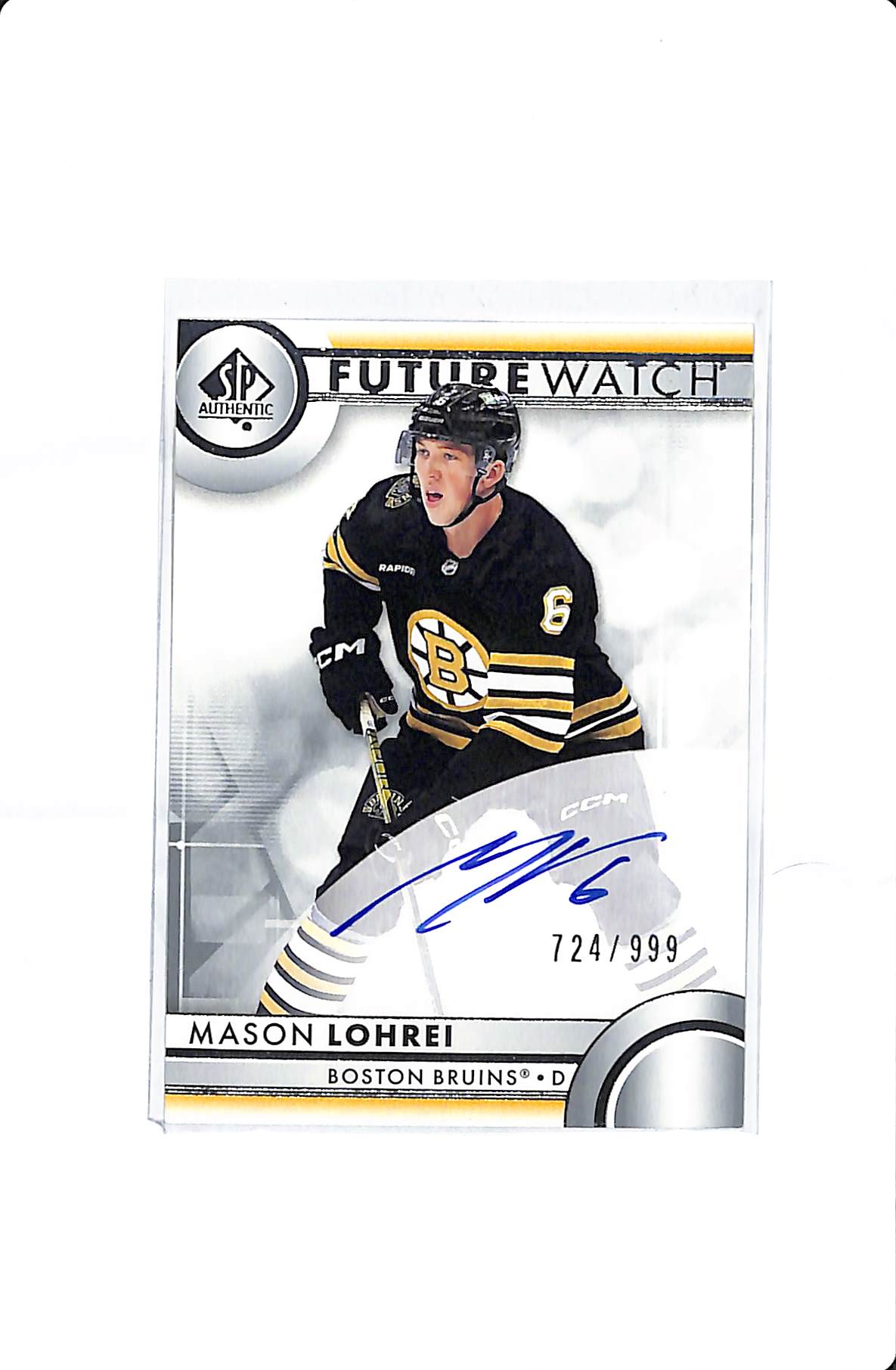 2023-24 UPPER DECK SP AUTHENTIC HOCKEY MASON LOHREI FUTURE WATCH AUTO 724/999