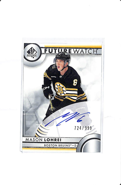 2023-24 UPPER DECK SP AUTHENTIC HOCKEY MASON LOHREI FUTURE WATCH AUTO 724/999
