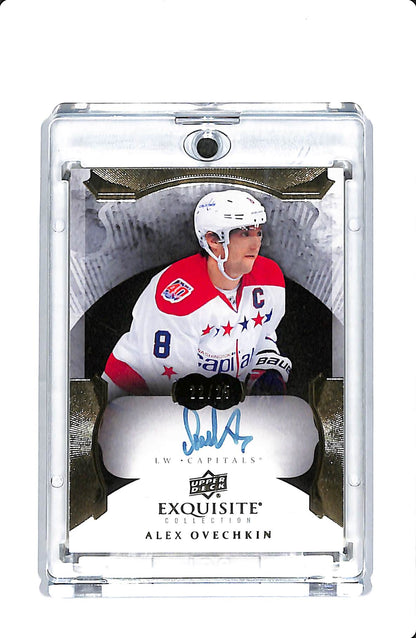 2014-15 UPPER DECK EXQUISITE COLLECTION ALEX OVECHKIN AUTO 22/25